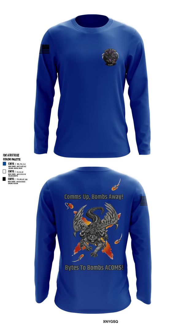 Long Sleeve Performance Shirt, 608 ACOMS, Air Force, Teamtime, Team time, sublimation, custom sports apparel, team uniforms, spirit wear, spiritwear, sports uniforms, custom shirts, team store, custom team store, fundraiser sports, apparel fundraiser