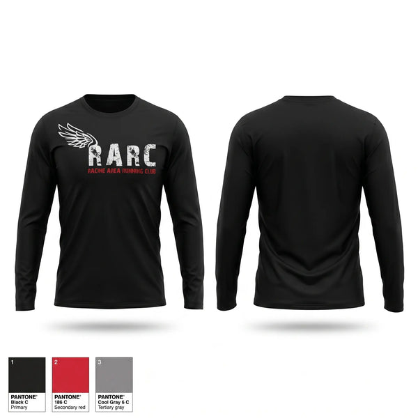 Long Sleeve Performance Shirt, Racine Area Running Club, Spirit Store, Teamtime, Team time, sublimation, custom sports apparel, team uniforms, spirit wear, spiritwear, sports uniforms, custom shirts, team store, custom team store, fundraiser sports, apparel fundraiser