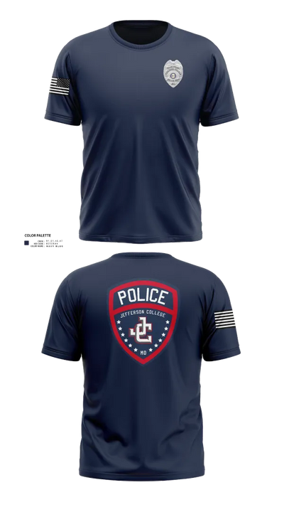 Jefferson College Police Department 39962708 Old School Cotton Feel Shirt - 22