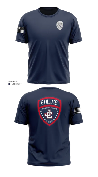 Short Sleeve Performance Shirt, Jefferson College Police Department, Police, Teamtime, Team time, sublimation, custom sports apparel, team uniforms, spirit wear, spiritwear, sports uniforms, custom shirts, team store, custom team store, fundraiser sports, apparel fundraiser