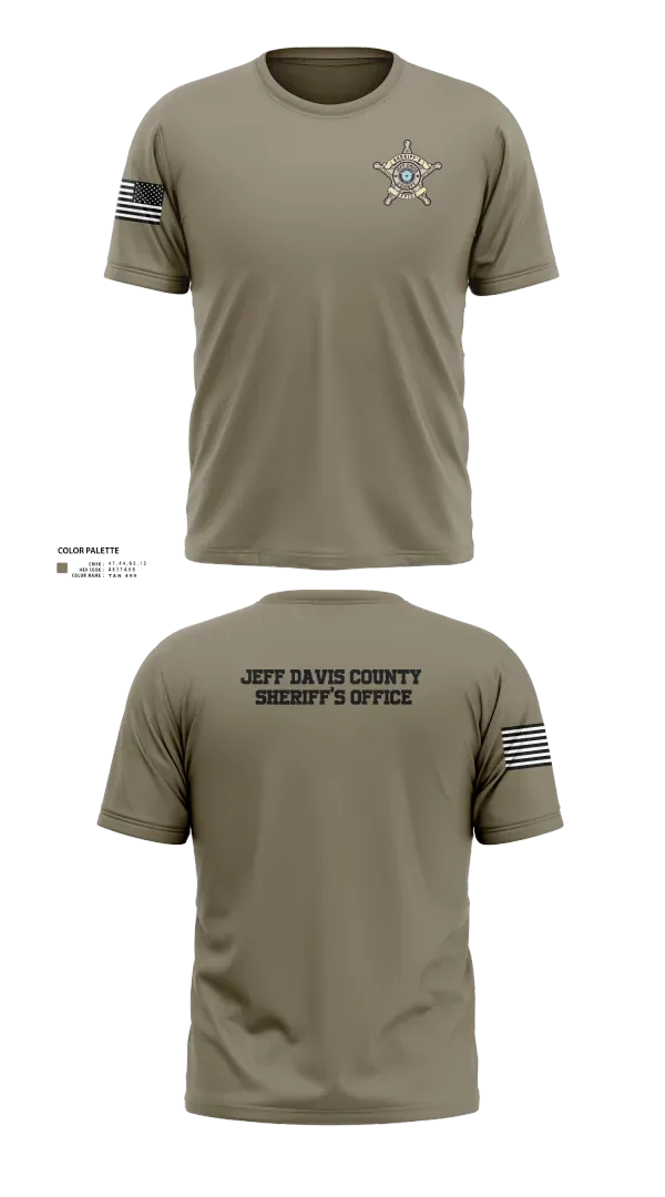 Jeff Davis County Sheriff’s Office 26513372 Old School Cotton Feel Shirt - 22