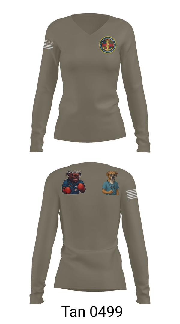 Womens Long Sleeve Vneck Shirt, USS Boxer, , Teamtime, Team time, sublimation, custom sports apparel, team uniforms, spirit wear, spiritwear, sports uniforms, custom shirts, team store, custom team store, fundraiser sports, apparel fundraiser