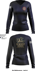 Sussex County Paramedics 80974460 Women's Long Sleeve V-neck Shirt - 201