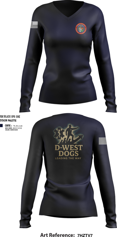 Sussex County Paramedics 80974460 Women's Long Sleeve V-neck Shirt - 201