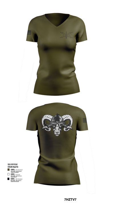 11TH CY ECT 7139343 Women's Short Sleeve V-neck Shirt - 1