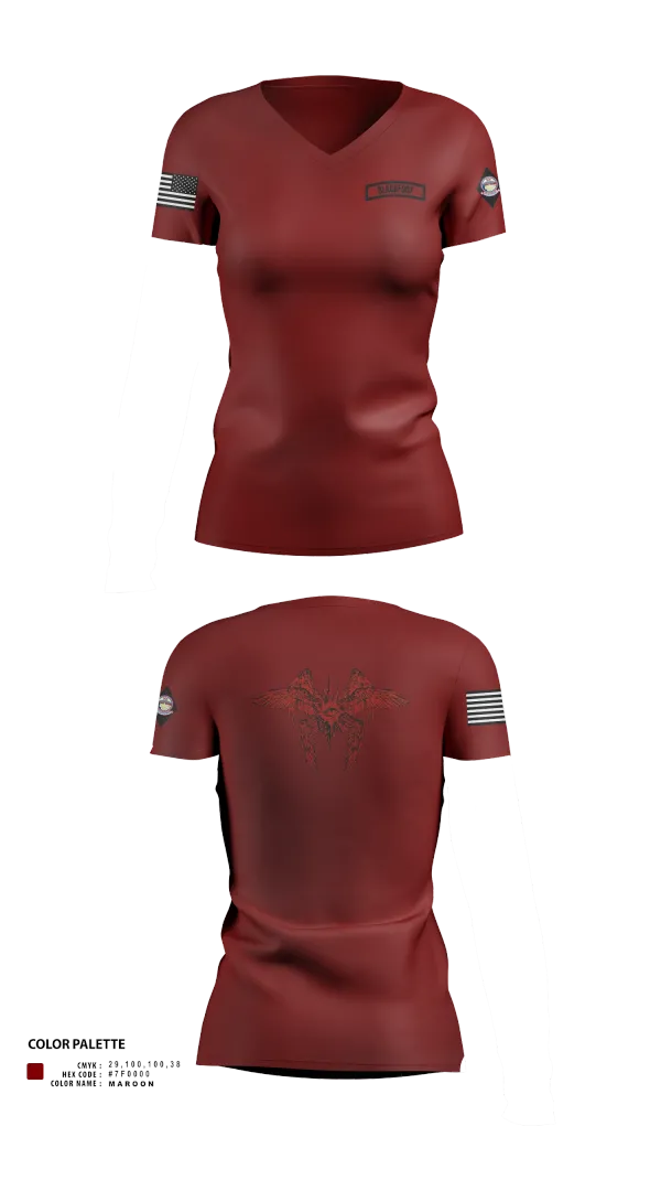 Womens Short Sleeve Vneck Shirt, Blackfoot 2nd platoon, , Teamtime, Team time, sublimation, custom sports apparel, team uniforms, spirit wear, spiritwear, sports uniforms, custom shirts, team store, custom team store, fundraiser sports, apparel fundraiser