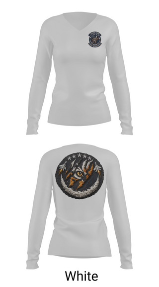 Womens Long Sleeve Vneck Shirt, DET 006 Soaring Tigers, Air Force, Teamtime, Team time, sublimation, custom sports apparel, team uniforms, spirit wear, spiritwear, sports uniforms, custom shirts, team store, custom team store, fundraiser sports, apparel fundraiser