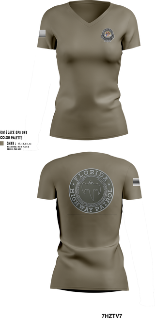 Womens Short Sleeve Vneck Shirt, Florida Highway Patrol, , Teamtime, Team time, sublimation, custom sports apparel, team uniforms, spirit wear, spiritwear, sports uniforms, custom shirts, team store, custom team store, fundraiser sports, apparel fundraiser