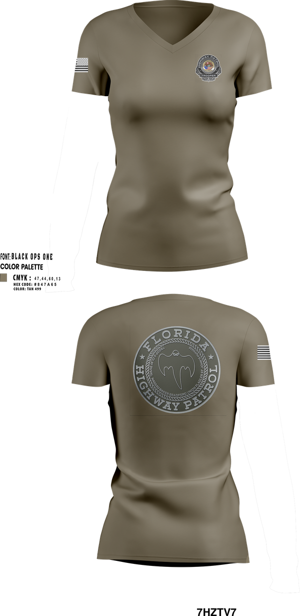 Womens Short Sleeve Vneck Shirt, Florida Highway Patrol, , Teamtime, Team time, sublimation, custom sports apparel, team uniforms, spirit wear, spiritwear, sports uniforms, custom shirts, team store, custom team store, fundraiser sports, apparel fundraiser