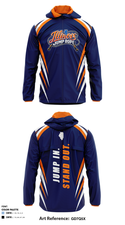 Illinois Jump Rope 66812681 Windbreaker - 5