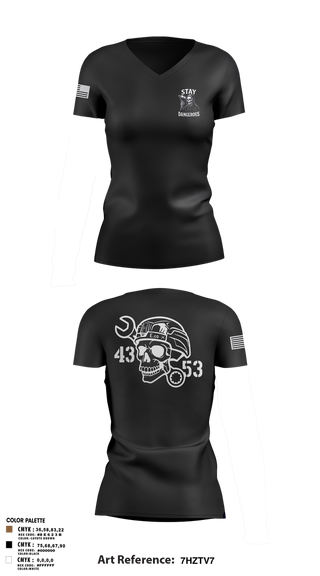 Womens Short Sleeve Vneck Shirt, 4-3 AHB, , Teamtime, Team time, sublimation, custom sports apparel, team uniforms, spirit wear, spiritwear, sports uniforms, custom shirts, team store, custom team store, fundraiser sports, apparel fundraiser