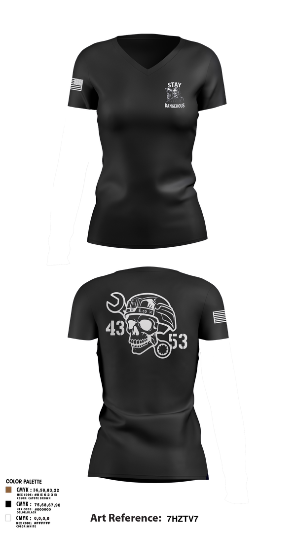 Womens Short Sleeve Vneck Shirt, 4-3 AHB, , Teamtime, Team time, sublimation, custom sports apparel, team uniforms, spirit wear, spiritwear, sports uniforms, custom shirts, team store, custom team store, fundraiser sports, apparel fundraiser