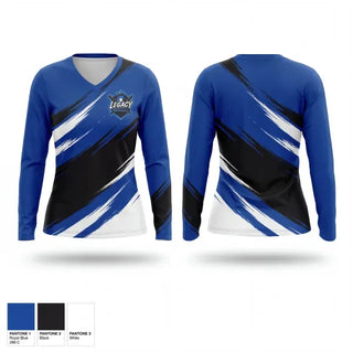 Womens Long Sleeve Vneck Shirt, Legacy Baseball, Baseball, Teamtime, Team time, sublimation, custom sports apparel, team uniforms, spirit wear, spiritwear, sports uniforms, custom shirts, team store, custom team store, fundraiser sports, apparel fundraiser