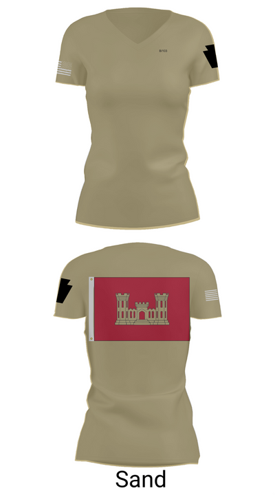 B 103 EN BN 37041687 Women's Short Sleeve V-neck Shirt - 84