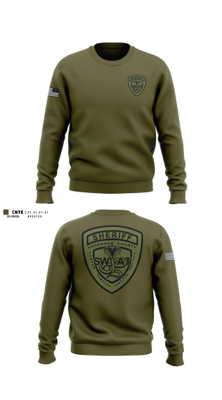 Crew Neck Sweatshirt, Anderson County Swat, Police, Teamtime, Team time, sublimation, custom sports apparel, team uniforms, spirit wear, spiritwear, sports uniforms, custom shirts, team store, custom team store, fundraiser sports, apparel fundraiser
