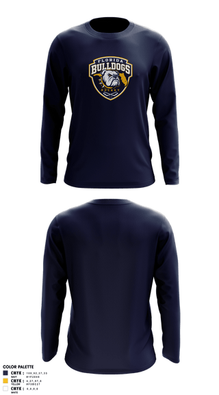 Long Sleeve Performance Shirt, Florida Bulldogs Hockey, Ice Hockey, Teamtime, Team time, sublimation, custom sports apparel, team uniforms, spirit wear, spiritwear, sports uniforms, custom shirts, team store, custom team store, fundraiser sports, apparel fundraiser