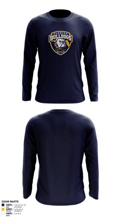 Florida Bulldogs Hockey 40347739 Long Sleeve Performance Shirt 1