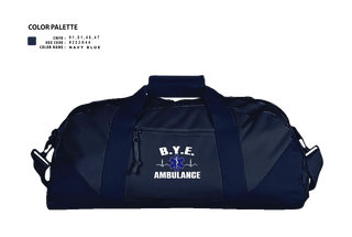Duffle Bag, B.Y.E. AMBULANCE SERVICE INC., EMS/EMT, Teamtime, Team time, sublimation, custom sports apparel, team uniforms, spirit wear, spiritwear, sports uniforms, custom shirts, team store, custom team store, fundraiser sports, apparel fundraiser
