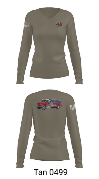 Womens Long Sleeve Vneck Shirt, Bald Eagle Volunteer Fire Company, Fire Department, Teamtime, Team time, sublimation, custom sports apparel, team uniforms, spirit wear, spiritwear, sports uniforms, custom shirts, team store, custom team store, fundraiser sports, apparel fundraiser