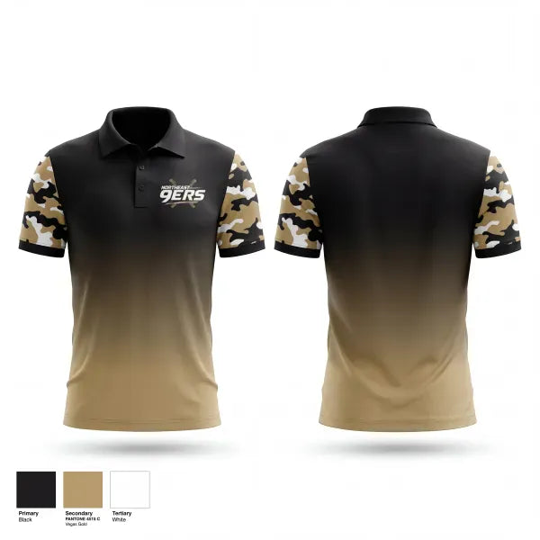 Short Sleeve Performance Polo, Northeast 9ers, Softball, Teamtime, Team time, sublimation, custom sports apparel, team uniforms, spirit wear, spiritwear, sports uniforms, custom shirts, team store, custom team store, fundraiser sports, apparel fundraiser