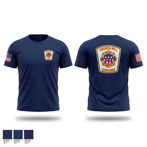 Short Sleeve Performance Shirt, Church Hill Fire Department, Fire Department, Teamtime, Team time, sublimation, custom sports apparel, team uniforms, spirit wear, spiritwear, sports uniforms, custom shirts, team store, custom team store, fundraiser sports, apparel fundraiser