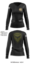 SWAT 37842893 Women's Long Sleeve V-neck Shirt - 3