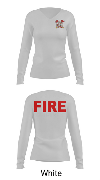 Womens Long Sleeve Vneck Shirt, Peñitas Fire Department, Fire Department, Teamtime, Team time, sublimation, custom sports apparel, team uniforms, spirit wear, spiritwear, sports uniforms, custom shirts, team store, custom team store, fundraiser sports, apparel fundraiser