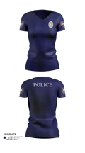 LACY LAKEVIEW POLICE  Women's Short Sleeve V-neck Shirt - 21