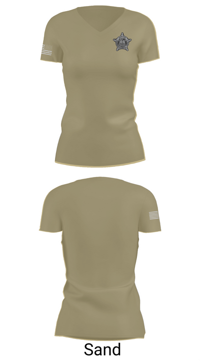 Hancock County Sheriff’s Office 26444043 Women's Short Sleeve V-neck Shirt - 84