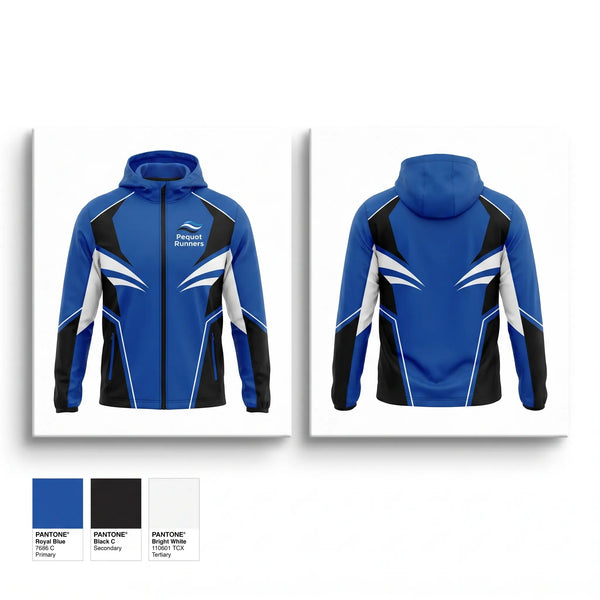 Windbreaker, Pequot Running Club, Spirit Store, Teamtime, Team time, sublimation, custom sports apparel, team uniforms, spirit wear, spiritwear, sports uniforms, custom shirts, team store, custom team store, fundraiser sports, apparel fundraiser