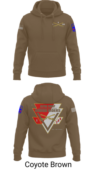 Hoodie, A Troop, 1st squadron-299th Calvary Regiment, , Teamtime, Team time, sublimation, custom sports apparel, team uniforms, spirit wear, spiritwear, sports uniforms, custom shirts, team store, custom team store, fundraiser sports, apparel fundraiser