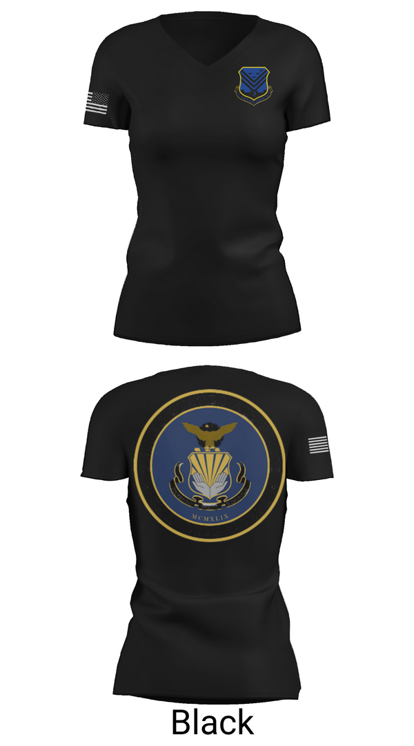 Womens Short Sleeve Vneck Shirt, 116th Air Control Wing, Air Force, Teamtime, Team time, sublimation, custom sports apparel, team uniforms, spirit wear, spiritwear, sports uniforms, custom shirts, team store, custom team store, fundraiser sports, apparel fundraiser