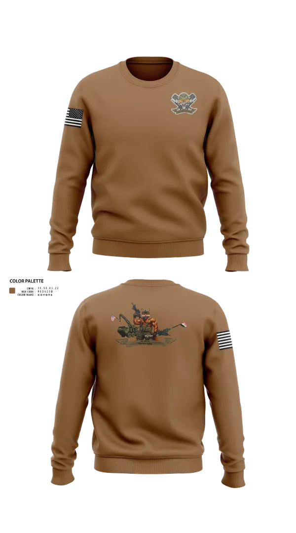 Crew Neck Sweatshirt, 3-6 Fox Co., Army, Teamtime, Team time, sublimation, custom sports apparel, team uniforms, spirit wear, spiritwear, sports uniforms, custom shirts, team store, custom team store, fundraiser sports, apparel fundraiser