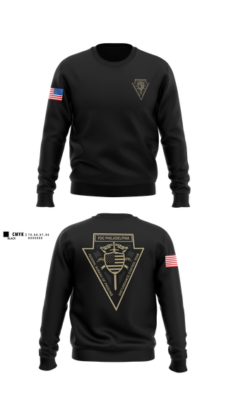 Crew Neck Sweatshirt, FDC Philadelphia DCT, Police, Teamtime, Team time, sublimation, custom sports apparel, team uniforms, spirit wear, spiritwear, sports uniforms, custom shirts, team store, custom team store, fundraiser sports, apparel fundraiser