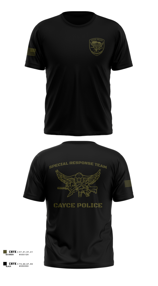 City of Cayce Police Department Old School Cotton Feel Shirt - 3