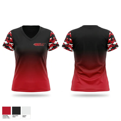HEAT Women's Short Sleeve V-neck Shirt - 1