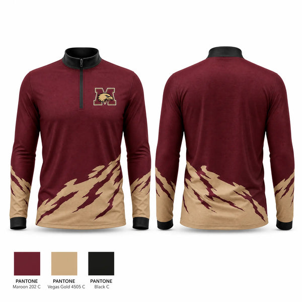 Quarter Zip Jacket, Milano Eagles, Baseball, Teamtime, Team time, sublimation, custom sports apparel, team uniforms, spirit wear, spiritwear, sports uniforms, custom shirts, team store, custom team store, fundraiser sports, apparel fundraiser