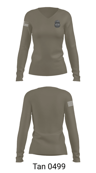 Womens Long Sleeve Vneck Shirt, Prince George's County Police SOD, Police, Teamtime, Team time, sublimation, custom sports apparel, team uniforms, spirit wear, spiritwear, sports uniforms, custom shirts, team store, custom team store, fundraiser sports, apparel fundraiser