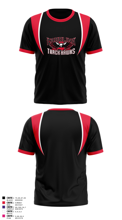 Carolina Track Hawks Short Sleeve Performance Shirt - 3