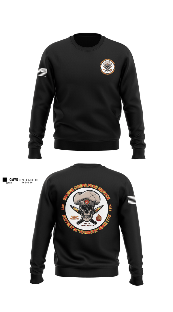 Crew Neck Sweatshirt, S4 FIELD MESS, Marines, Teamtime, Team time, sublimation, custom sports apparel, team uniforms, spirit wear, spiritwear, sports uniforms, custom shirts, team store, custom team store, fundraiser sports, apparel fundraiser