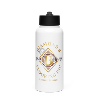 DIAMOND B FLOORING 52492465 Stainless Steel Water Bottle with a Straw Lid