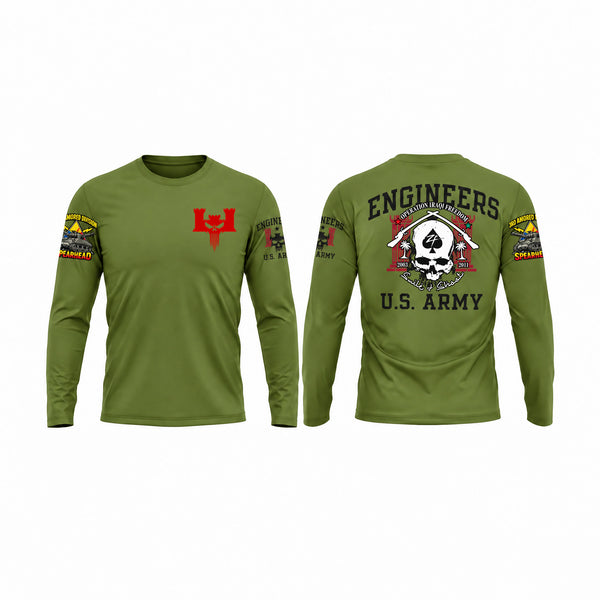 Long Sleeve Performance Shirt, C Co 10th Eng, Army, Teamtime, Team time, sublimation, custom sports apparel, team uniforms, spirit wear, spiritwear, sports uniforms, custom shirts, team store, custom team store, fundraiser sports, apparel fundraiser