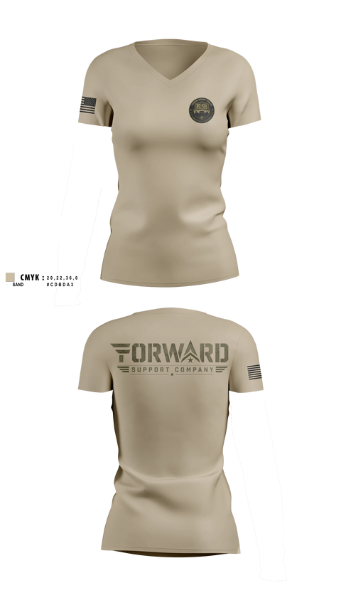 Womens Short Sleeve Vneck Shirt, 44 IBCT-E-CO 250TH, , Teamtime, Team time, sublimation, custom sports apparel, team uniforms, spirit wear, spiritwear, sports uniforms, custom shirts, team store, custom team store, fundraiser sports, apparel fundraiser