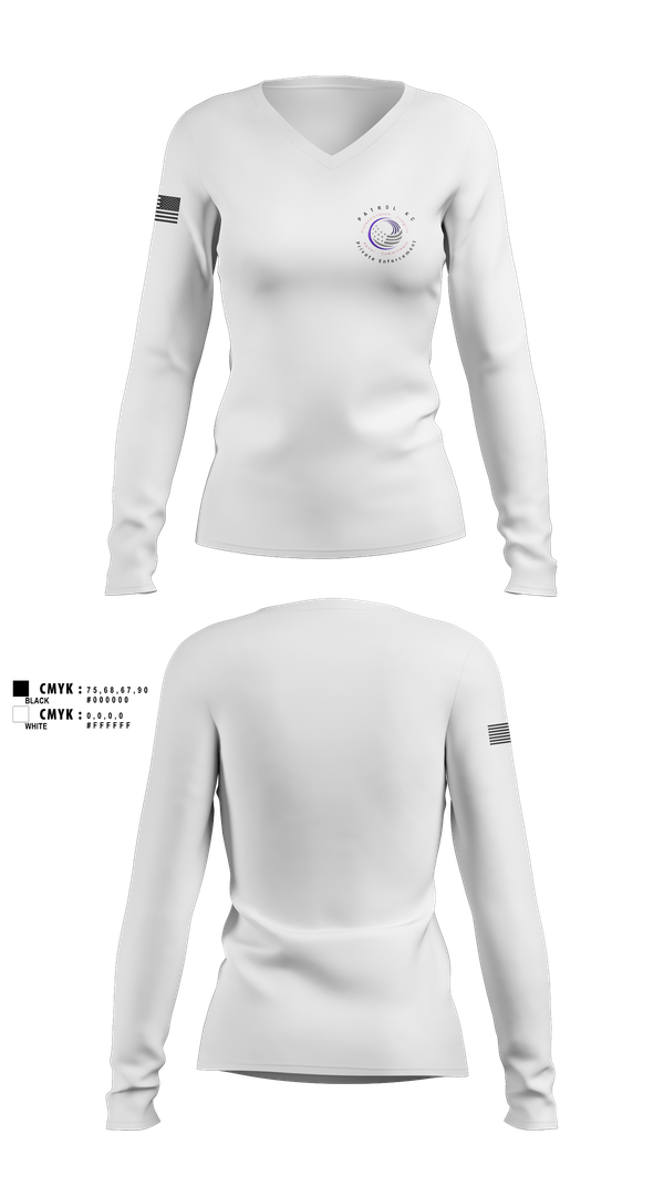 Womens Long Sleeve Vneck Shirt, , , Teamtime, Team time, sublimation, custom sports apparel, team uniforms, spirit wear, spiritwear, sports uniforms, custom shirts, team store, custom team store, fundraiser sports, apparel fundraiser
