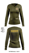 San Bernardino County Sheriffs Department  Women's Long Sleeve V-neck Shirt - 1