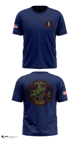 Old School Cotton Feel Shirt, Alert Fire Company #1, Fire Department, Teamtime, Team time, sublimation, custom sports apparel, team uniforms, spirit wear, spiritwear, sports uniforms, custom shirts, team store, custom team store, fundraiser sports, apparel fundraiser