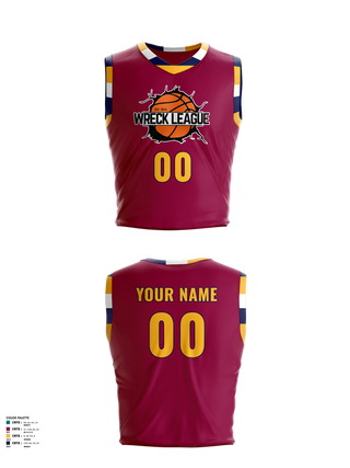 Mens Basketball Jersey, Wreck League, Men's Basketball, Teamtime, Team time, sublimation, custom sports apparel, team uniforms, spirit wear, spiritwear, sports uniforms, custom shirts, team store, custom team store, fundraiser sports, apparel fundraiser