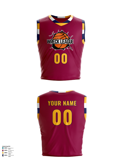 Mens Basketball Jersey, Wreck League, Men's Basketball, Teamtime, Team time, sublimation, custom sports apparel, team uniforms, spirit wear, spiritwear, sports uniforms, custom shirts, team store, custom team store, fundraiser sports, apparel fundraiser