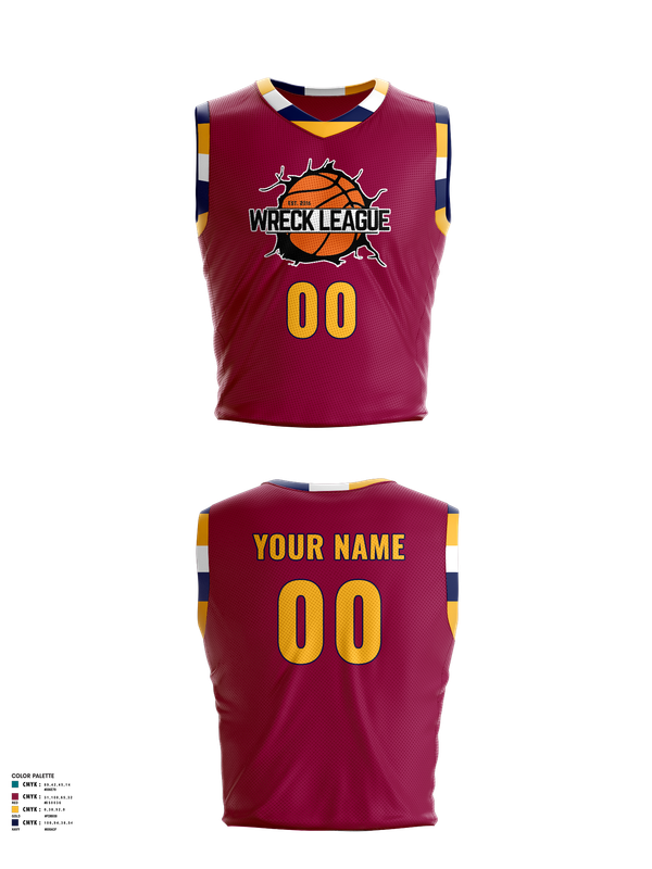 Mens Basketball Jersey, Wreck League, Men's Basketball, Teamtime, Team time, sublimation, custom sports apparel, team uniforms, spirit wear, spiritwear, sports uniforms, custom shirts, team store, custom team store, fundraiser sports, apparel fundraiser