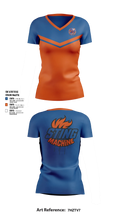 Sting Machine Women's Short Sleeve V-neck Shirt - 5